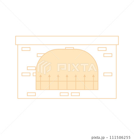 Isolated colored fireplace icon Vector Isolated colored fireplace icon Vector 111586255