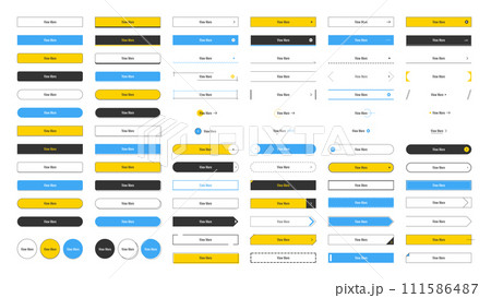 シンプルなボタンデザイン シンプルなボタンデザイン 111586487