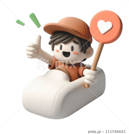 「いいね」するクレイ人形 「いいね」するクレイ人形 111586681