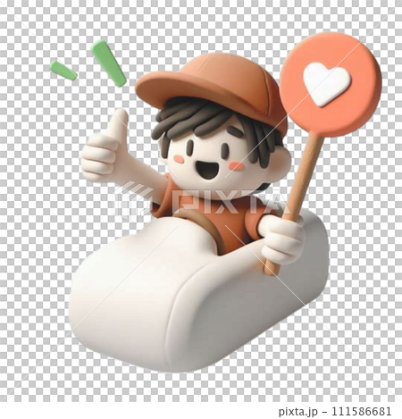 「いいね」するクレイ人形 「いいね」するクレイ人形 111586681