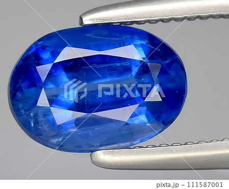 natural blue kyanite gem on the background 111587001