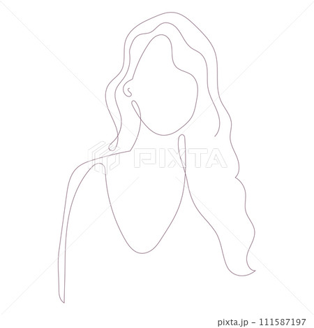 Outline of a beautiful woman Vector Outline of a beautiful woman Vector 111587197