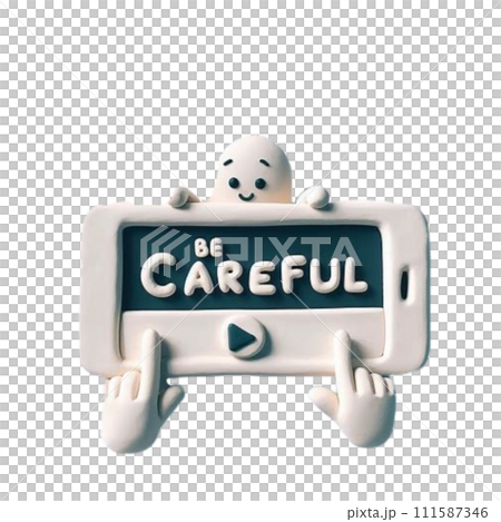 Clay doll, be careful 111587346