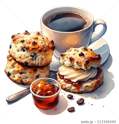 コーヒーとスコーンティータイム 111588393