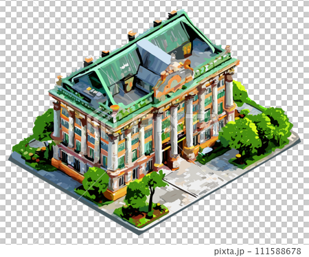 等距圖書館外觀 111588678