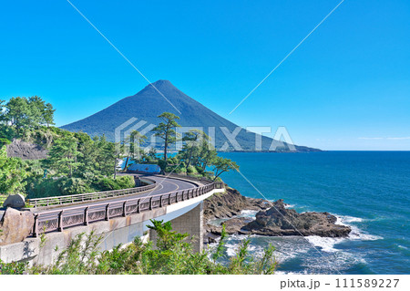 【瀬平自然公園より開聞岳】 鹿児島県南九州市頴娃町郡 111589227