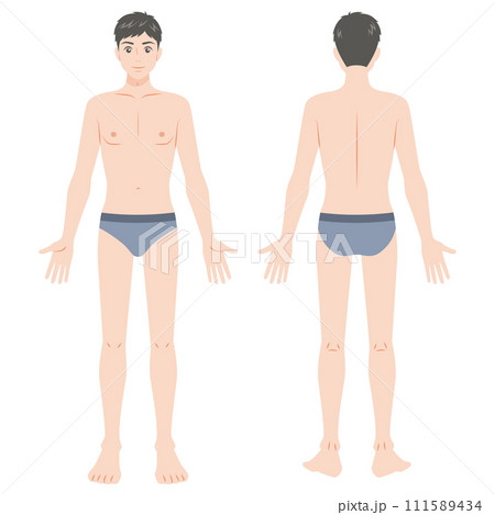 下着姿の男性の全身 111589434