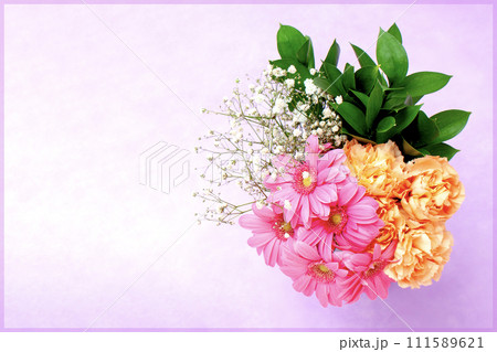 可愛い色合いの4種花束素材 可愛い色合いの4種花束素材 111589621