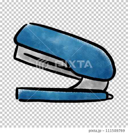 ゆるくてかわいいホチキスの手描きイラスト素材のイラスト素材