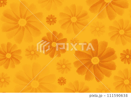水彩のオレンジ色の花の背景イラスト 111590638