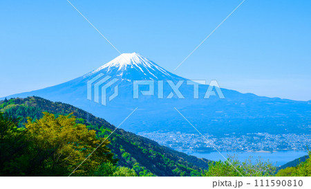 御坂峠から望む富士山（5月） 111590810