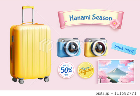 3D Cherry blossom season travel set 111592771