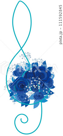 青薔薇とト音記号 青薔薇とト音記号 111592845
