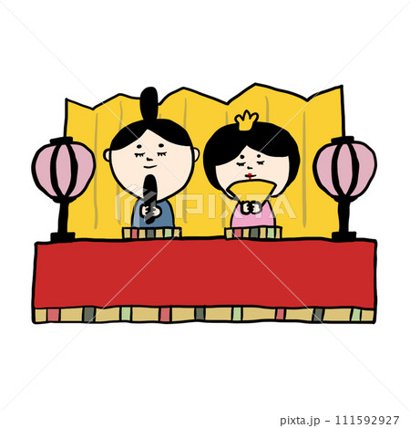 ひな祭りのお内裏様とお雛様 111592927