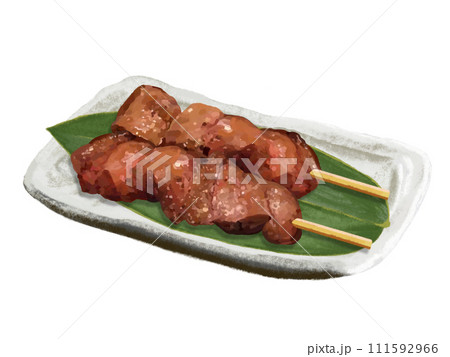 焼き鳥2本(レバー)皿付き 焼き鳥2本(レバー)皿付き 111592966