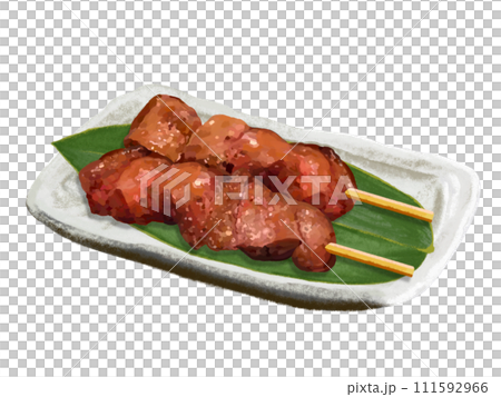 焼き鳥2本(レバー)皿付き 焼き鳥2本(レバー)皿付き 111592966