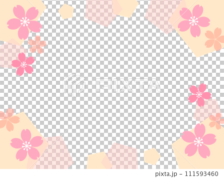 簡單的櫻花框架，柔和的色彩 111593460