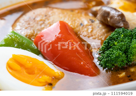 スープカレーのアップ。 スープカレーのアップ。 111594019