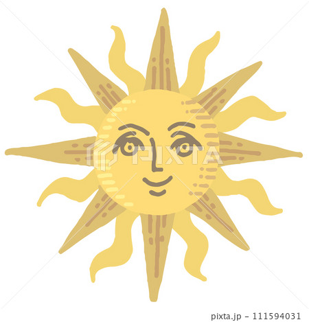 ヨーロッパ風　太陽のイラスト 111594031