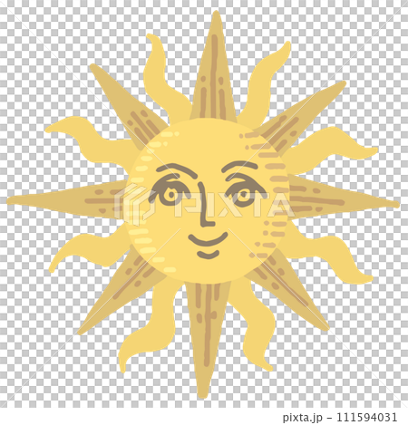 ヨーロッパ風　太陽のイラスト 111594031