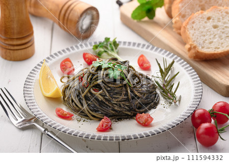 イカ墨パスタ イカ墨パスタ 111594332