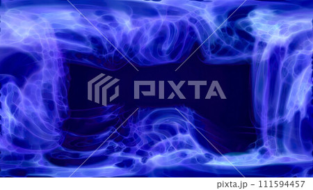 Blue purple energy magic frame made of futuristic waves and lines of liquid plasma smoke particles. Abstract background Blue purple energy magic frame made of futuristic waves and lines of liquid plasma smoke particles. Abstract background 111594457