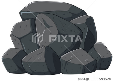 Pile of Cartoon Style Stones Pile of Cartoon Style Stones 111594526