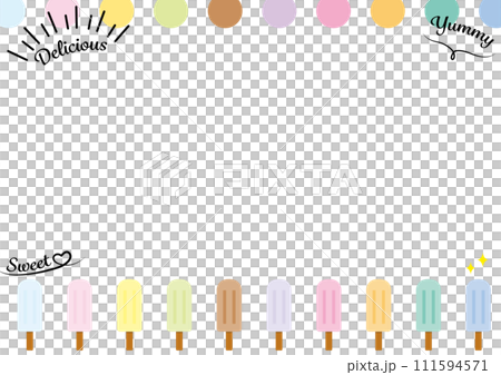 Colorful ice cream frame_horizontal Colorful ice cream frame_horizontal 111594571