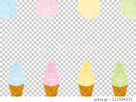 彩色軟冰淇淋框架(垃圾處理)_水平 彩色軟冰淇淋框架(垃圾處理)_水平 111594572