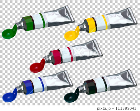 絵の具チューブ5色 111595043