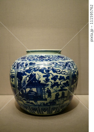6267　青花四愛図大壺 111595762