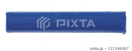 Blue plasticine isolated on white background Blue plasticine isolated on white background 111596067