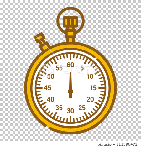イラスト素材:金色のストップウォッチのアイコン イラスト素材:金色のストップウォッチのアイコン 111596472
