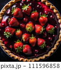 Delicious wild fruits tart, top shot Delicious wild fruits tart, top shot 111596858