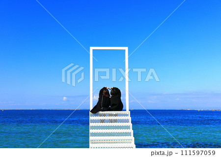 【兵庫県】快晴の淡路テラス（幸せの階段） 111597059