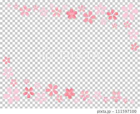 Spring-like cherry blossom simple frame material 2 Spring-like cherry blossom simple frame material 2 111597100