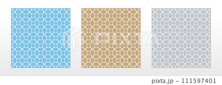 Set of abstract geometric patterns. Seamless vector backgrounds. Colored ornaments Graphic modern patterns Simple lattice graphic design Set of abstract geometric patterns. Seamless vector backgrounds. Colored ornaments Graphic modern patterns Simple lattice graphic design 111597401