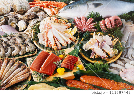 新鮮な海産物 新鮮な海産物 111597445