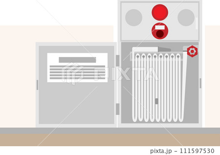 シンプルな消火設備のイメージ素材 111597530