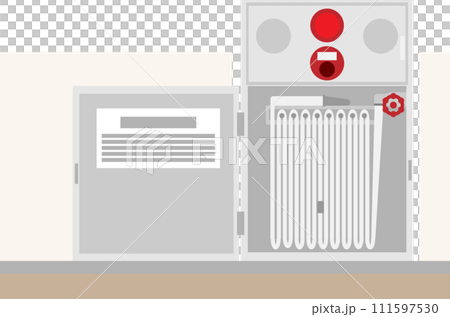 シンプルな消火設備のイメージ素材 111597530