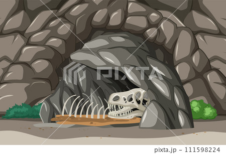 Ancient Beast's Remains in Cave 111598224