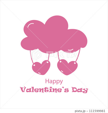 Valentine Day card. Romantic postcard for the soulmate, friend, girlfriend 111599981