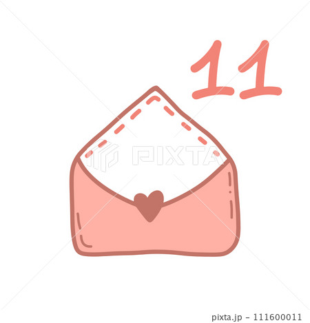 Advent calendar for 14 days. 14 days of the advent calendar on the theme of love 111600011
