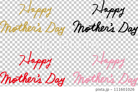 Mother's Day Happy Mother's Day Letters Cursive English Handwriting Set 111601026