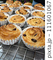 tartlets on a wooden table 111601067