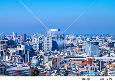 日本の東京都市景観　東洋大学白山キャンパスなどを望む 111601349