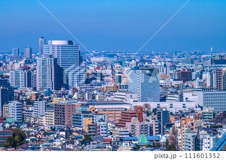 日本の東京都市景観　東洋大学白山キャンパスなどを望む 111601352
