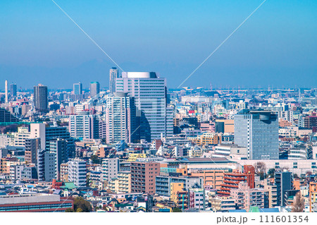 日本の東京都市景観　東洋大学白山キャンパスなどを望む 111601354