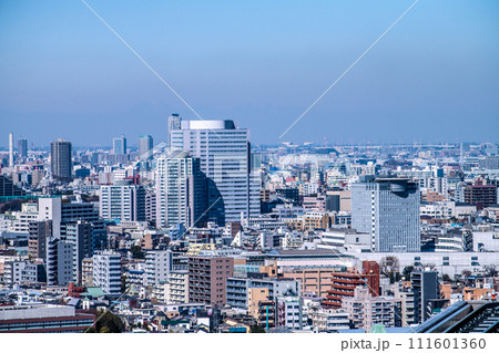 日本の東京都市景観　東洋大学白山キャンパスなどを望む 111601360