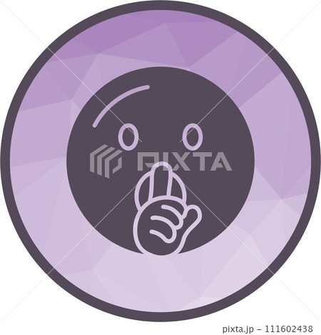 Shushing Face icon vector image. Shushing Face icon vector image. 111602438